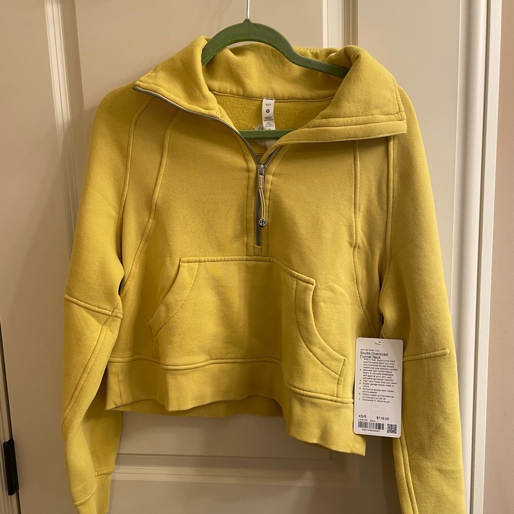 XS/S scuba oversized funnel neck, soleil lululemon
